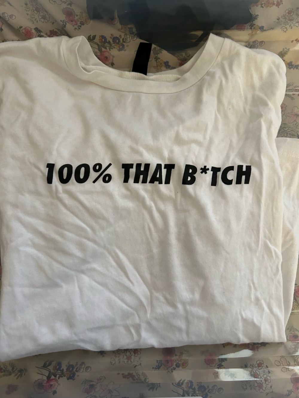 Windsor White Tee with Black Graphic Text